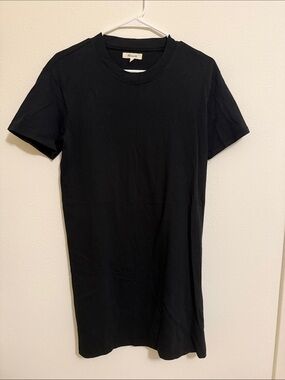 Madewell Black Crewneck T-Shirt Dress